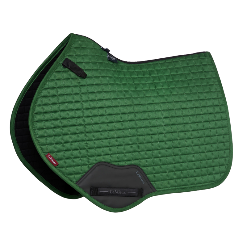 LeMieux  Suede Close Contact Square Saddlecloth in Hunter Green